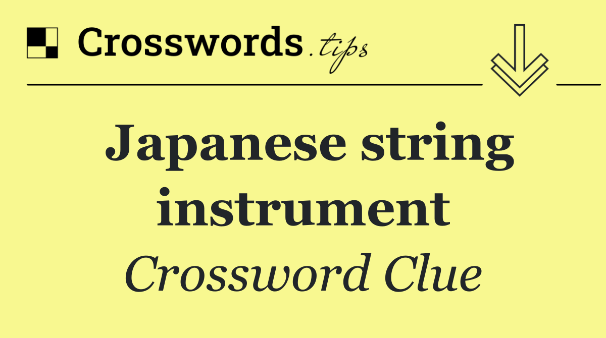 Japanese string instrument