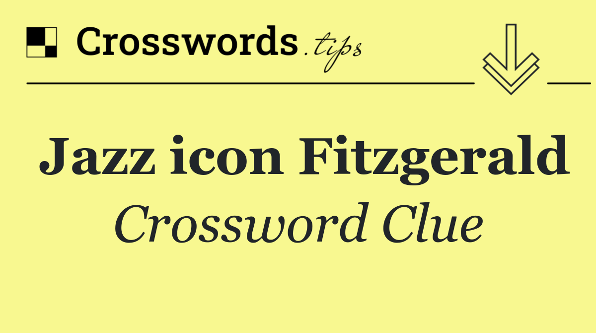 Jazz icon Fitzgerald