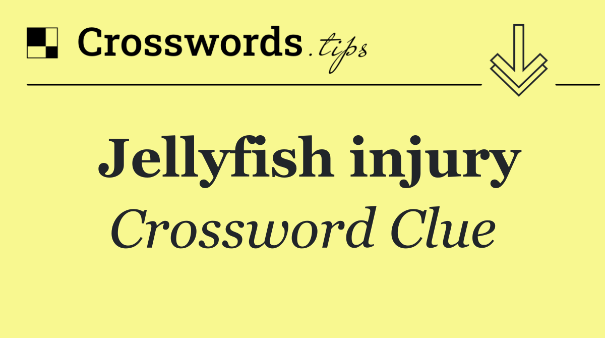 Jellyfish injury