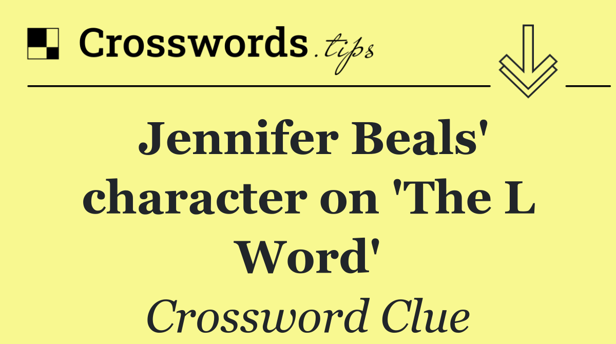 Jennifer Beals' character on 'The L Word'