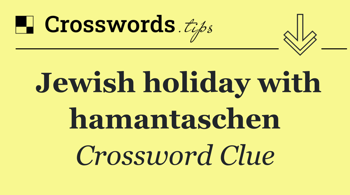 Jewish holiday with hamantaschen