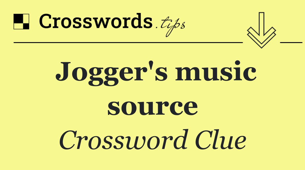 Jogger's music source