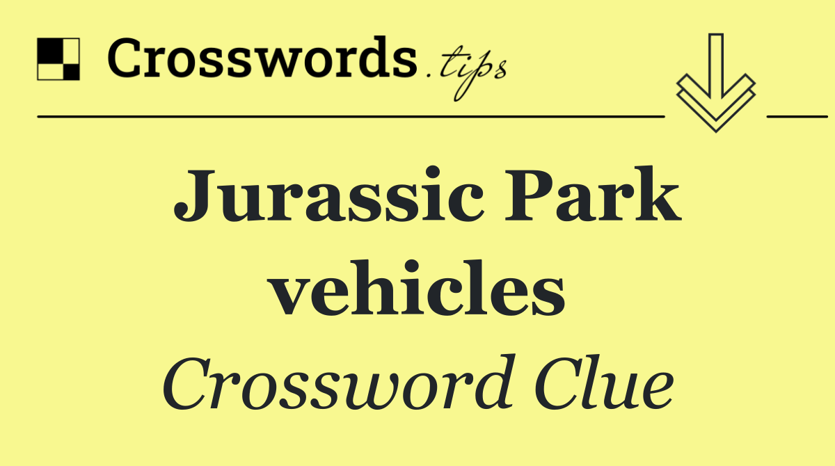 Jurassic Park vehicles