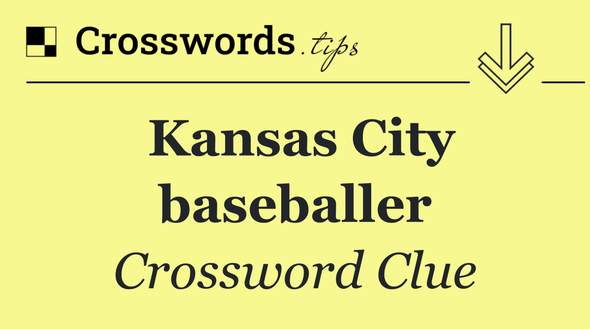 Kansas City baseballer