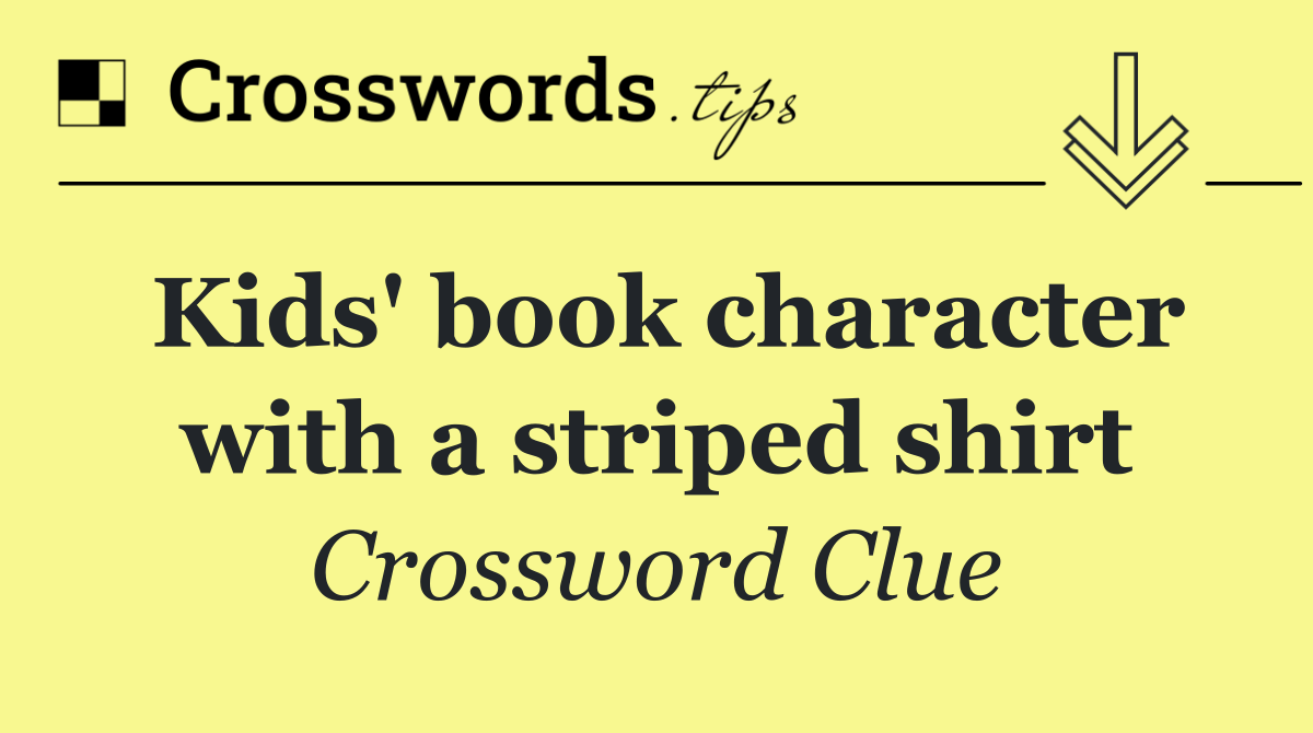 Kids' book character with a striped shirt