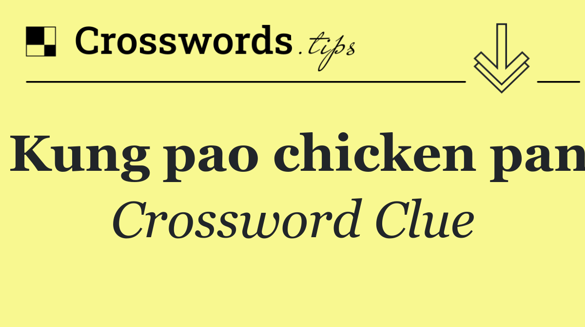 Kung pao chicken pan