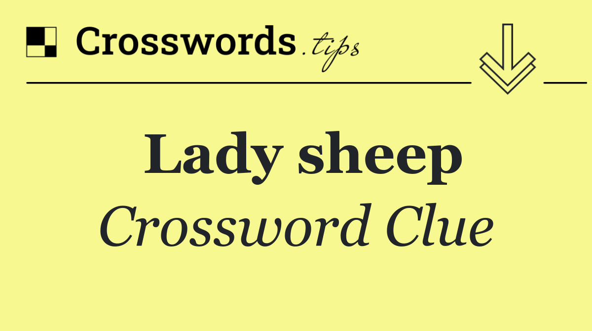 Lady sheep