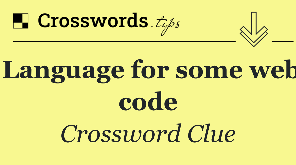 Language for some web code