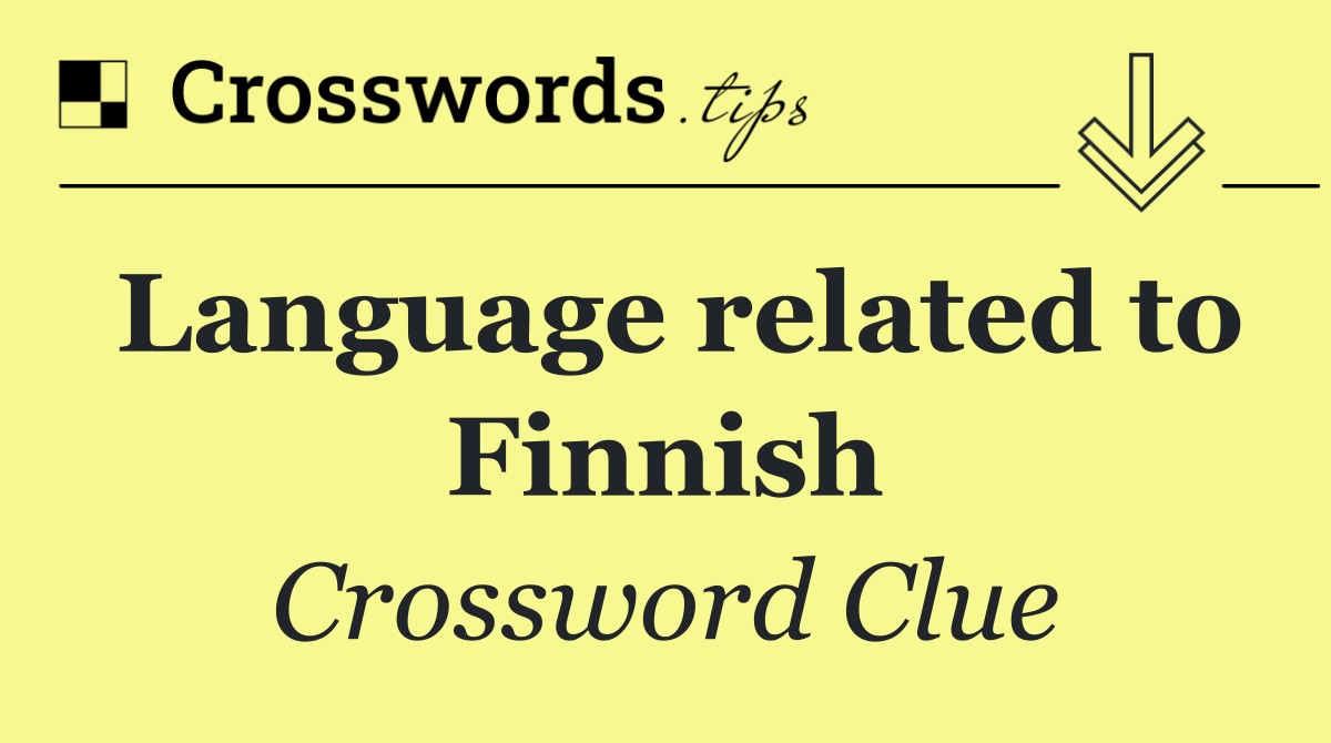 Language related to Finnish