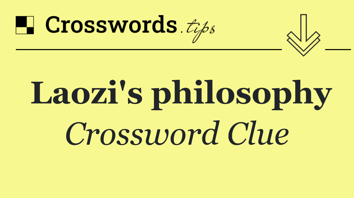 Laozi's philosophy