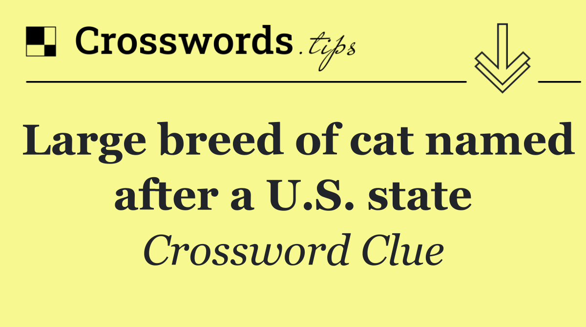 Large breed of cat named after a U.S. state