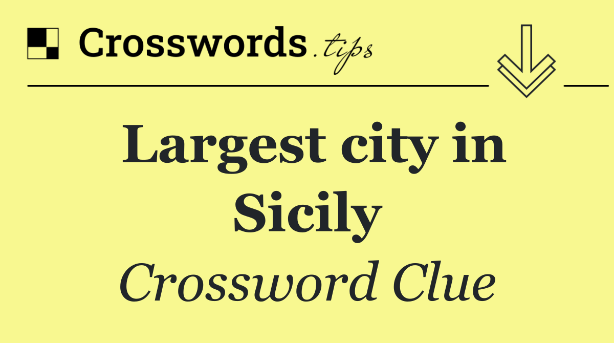 Largest city in Sicily