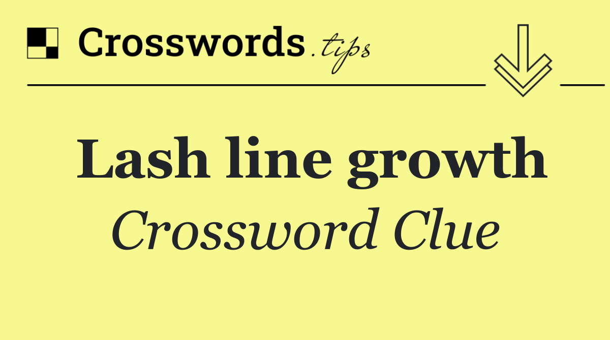 Lash line growth