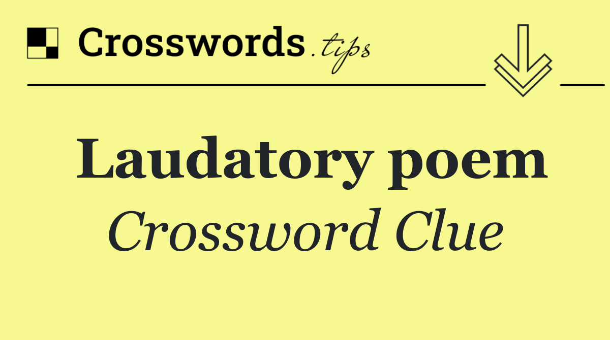 Laudatory poem
