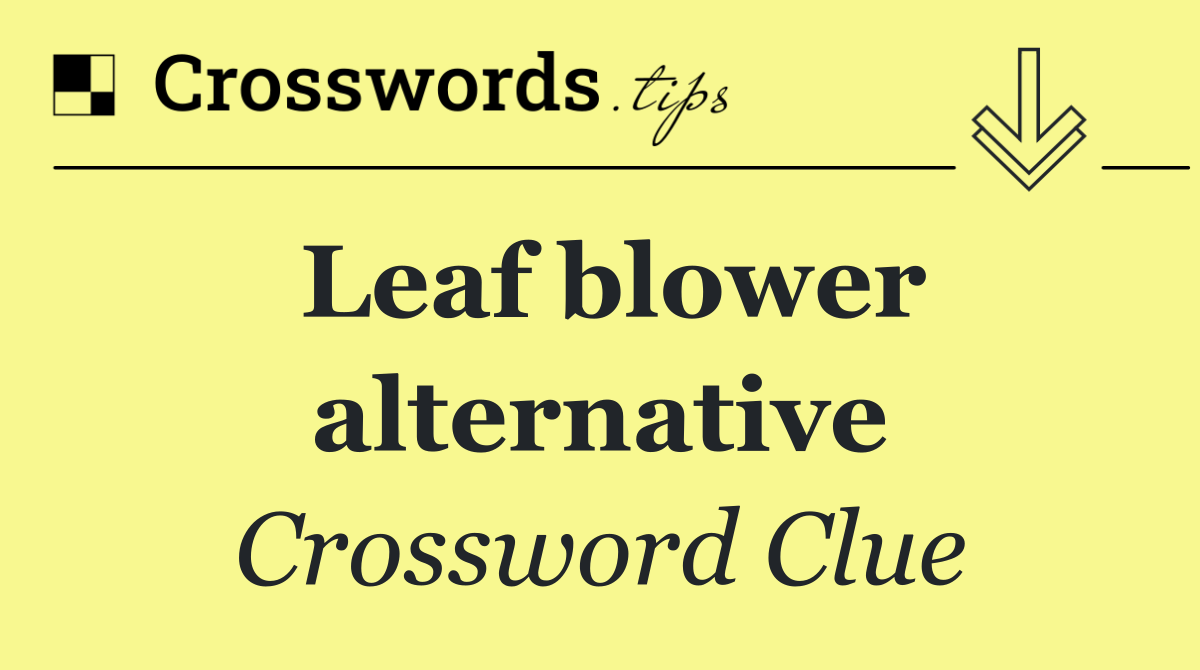 Leaf blower alternative