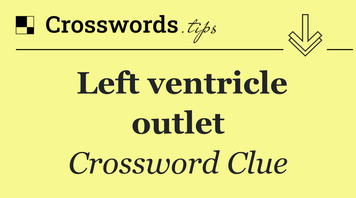 Left ventricle outlet