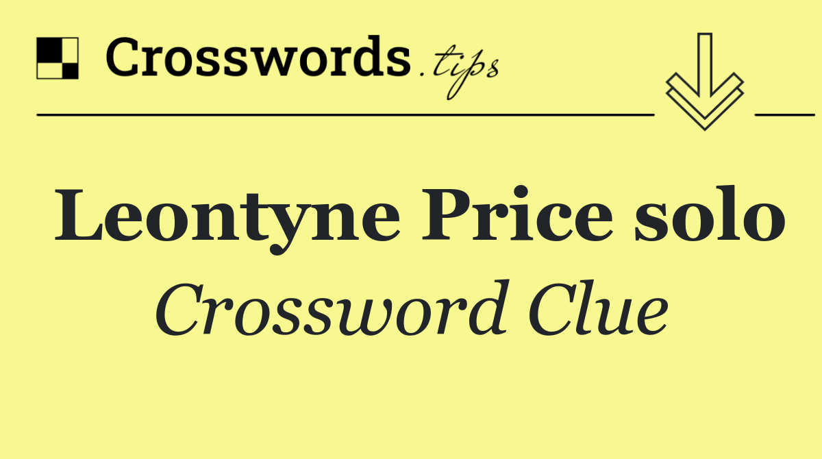 Leontyne Price solo