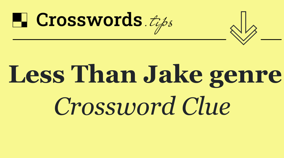 Less Than Jake genre