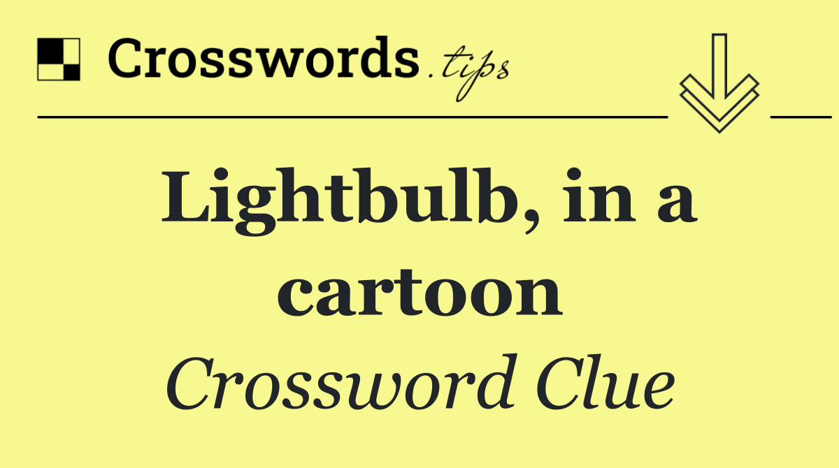 Lightbulb, in a cartoon