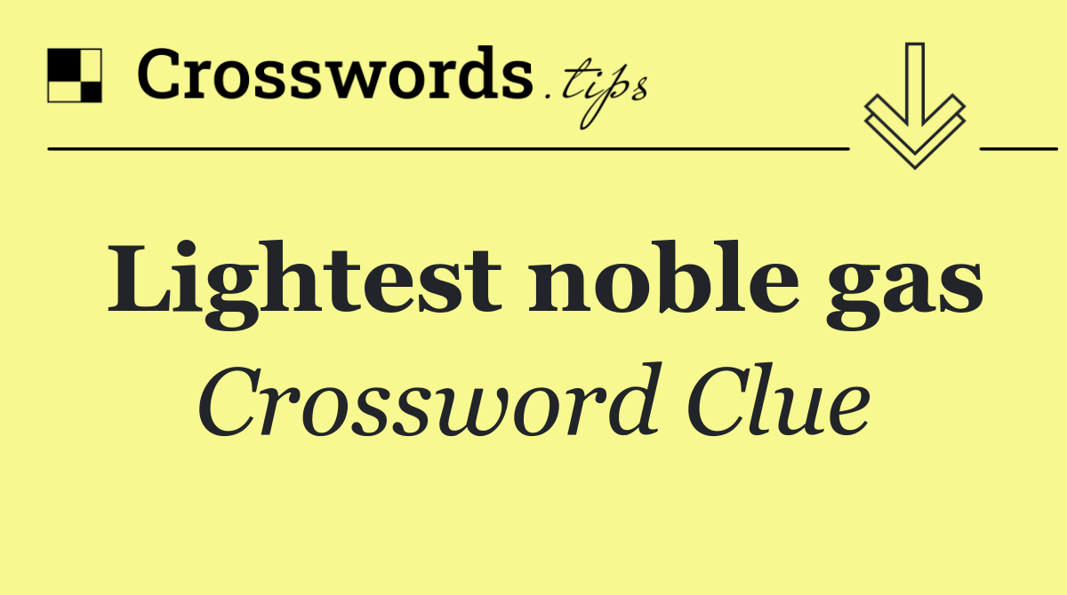 Lightest noble gas