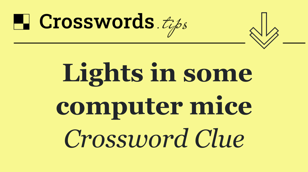 Lights in some computer mice