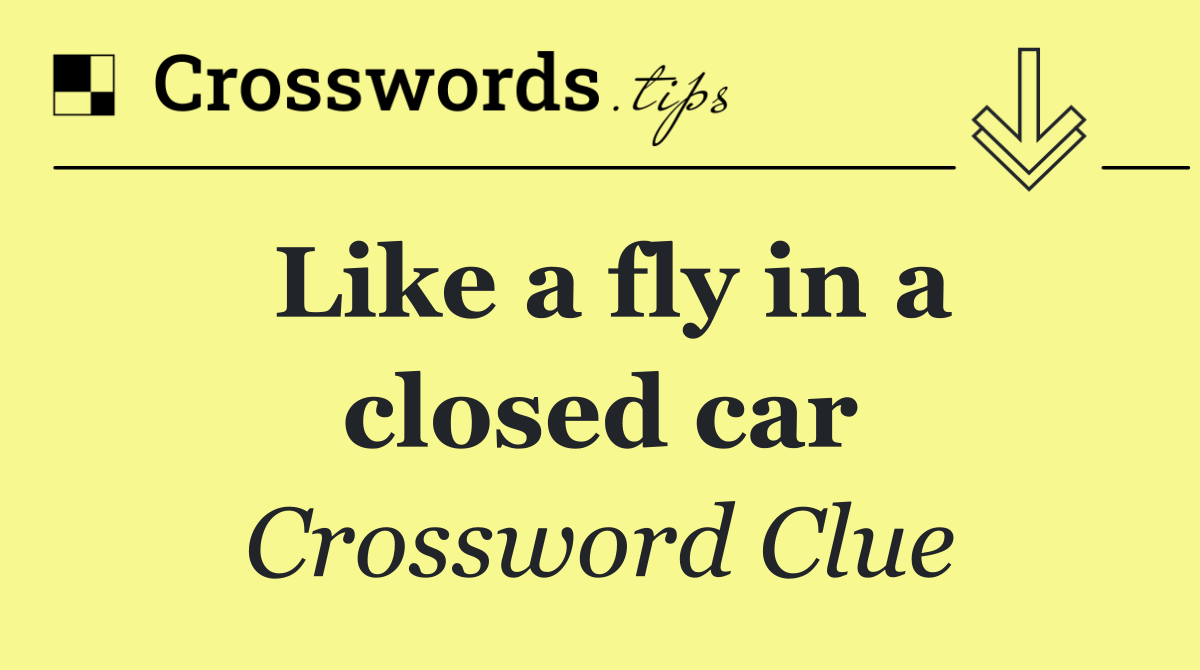 Like a fly in a closed car