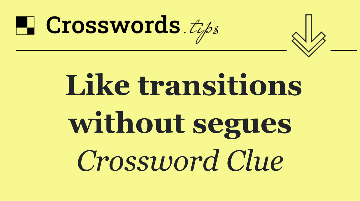 Like transitions without segues