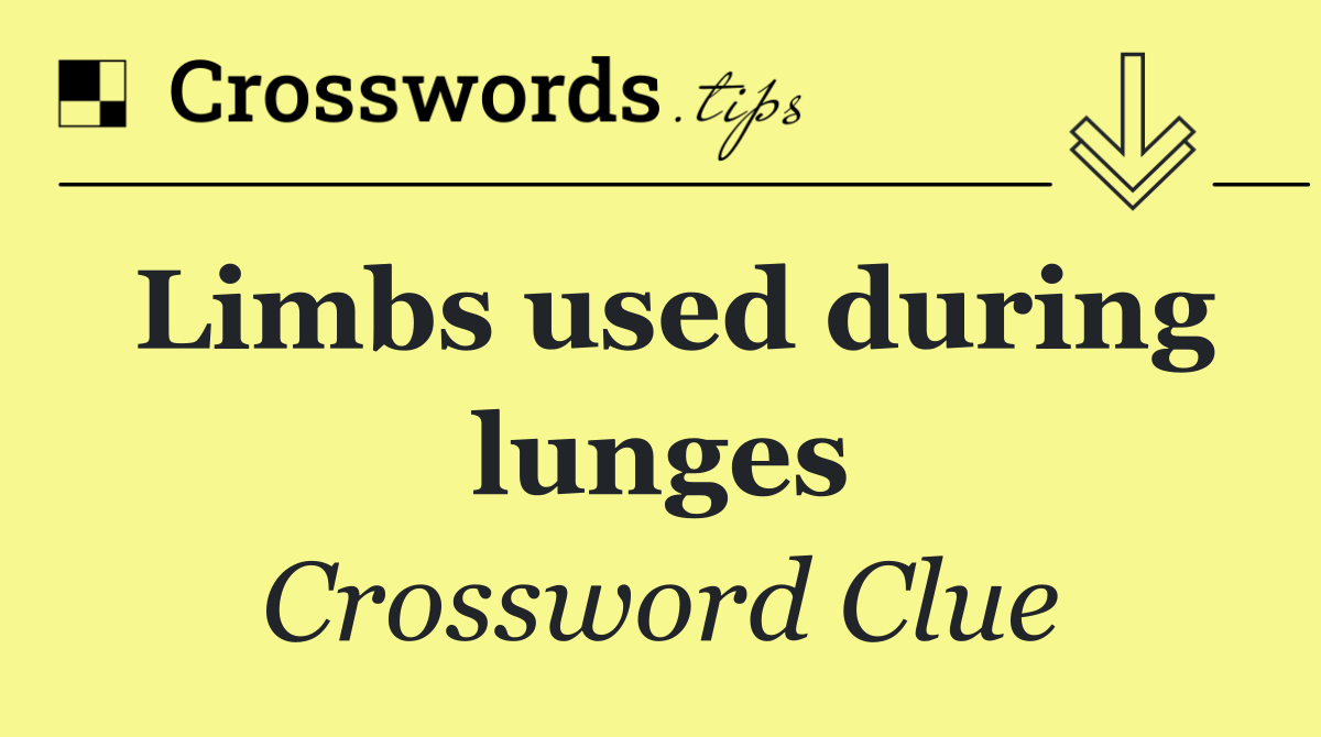 Limbs used during lunges