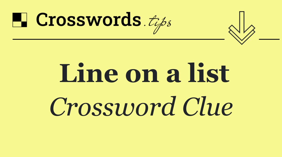 Line on a list