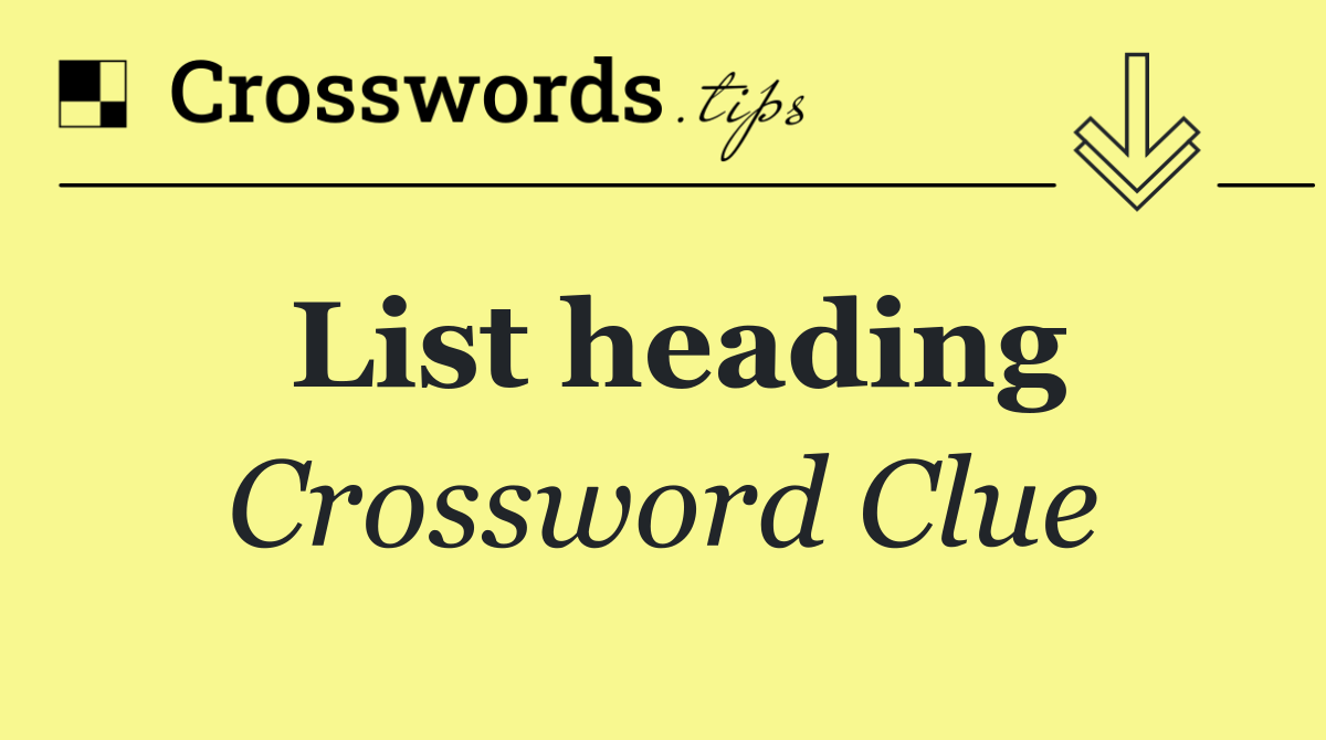 List heading