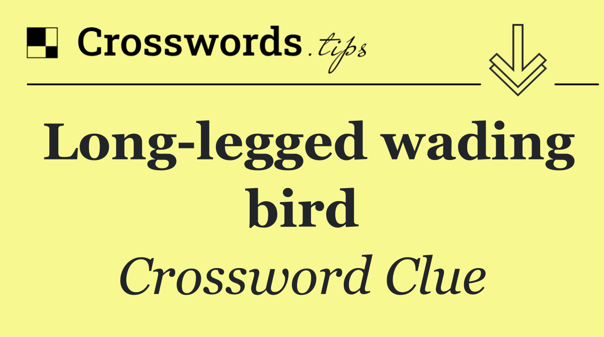 Long legged wading bird