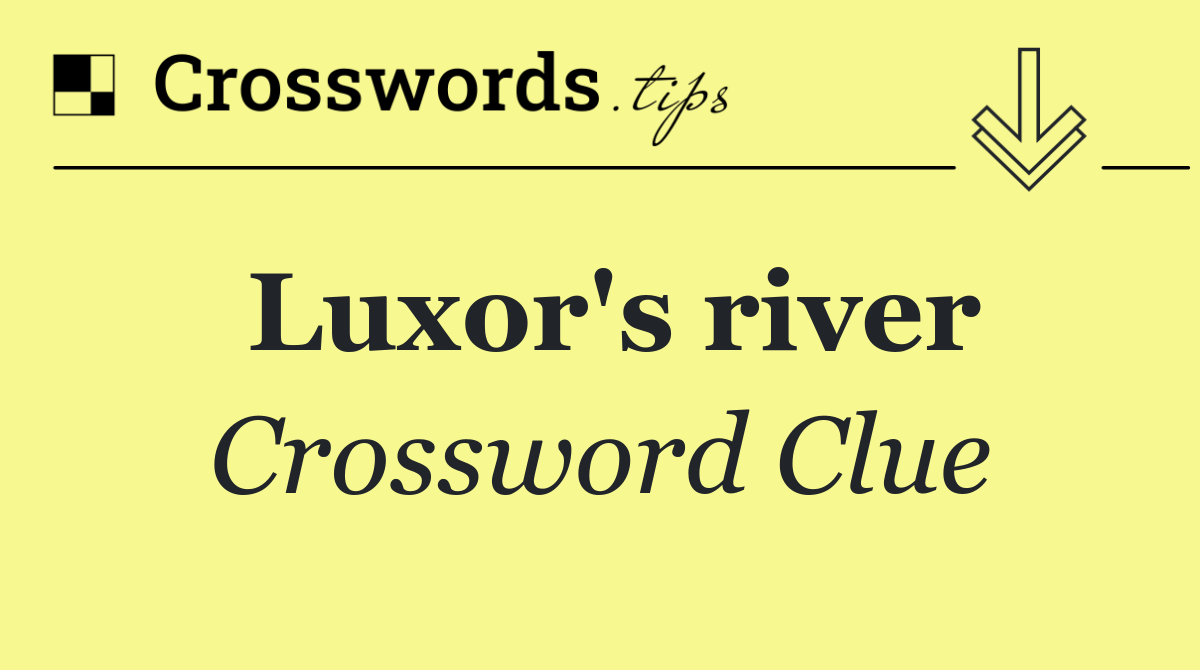 Luxor's river