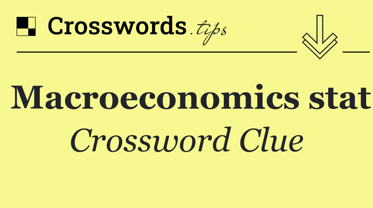 Macroeconomics stat