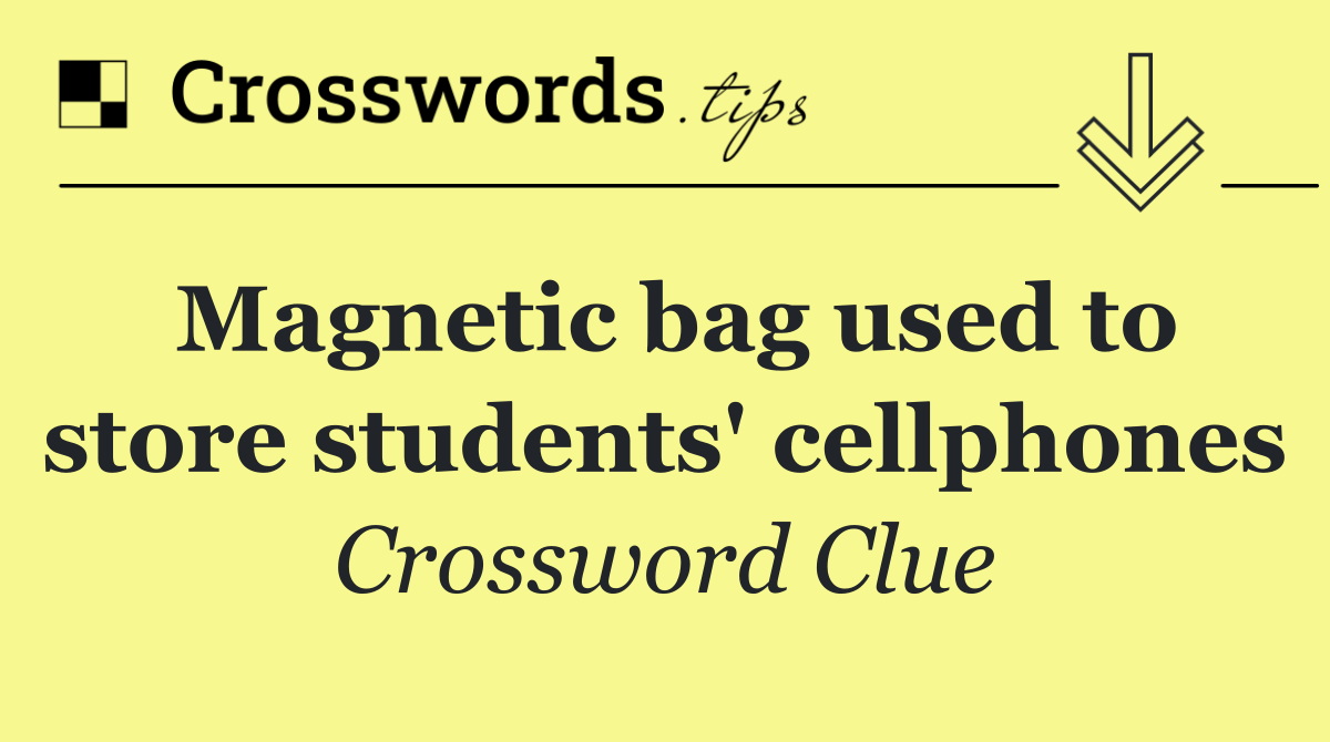 Magnetic bag used to store students' cellphones