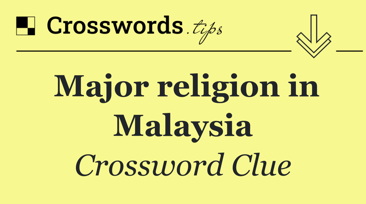 Major religion in Malaysia