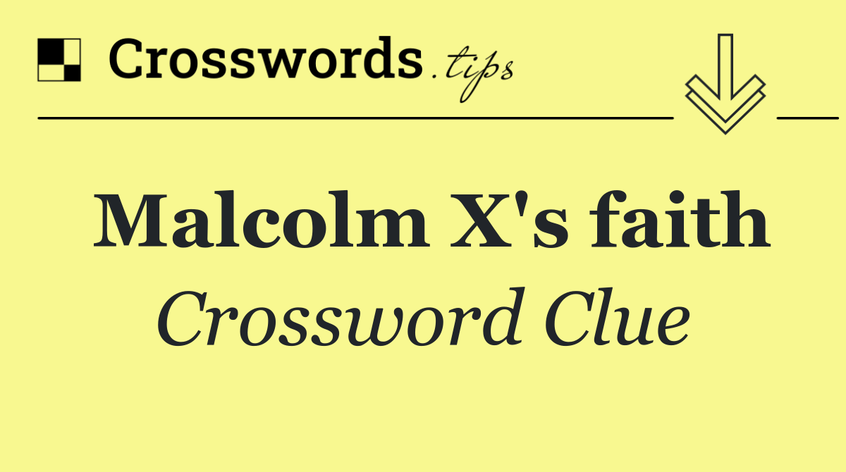 Malcolm X's faith