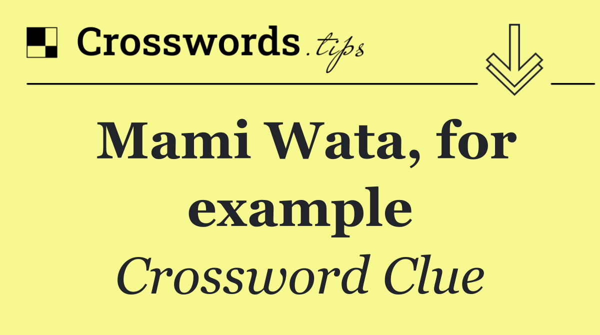 Mami Wata, for example