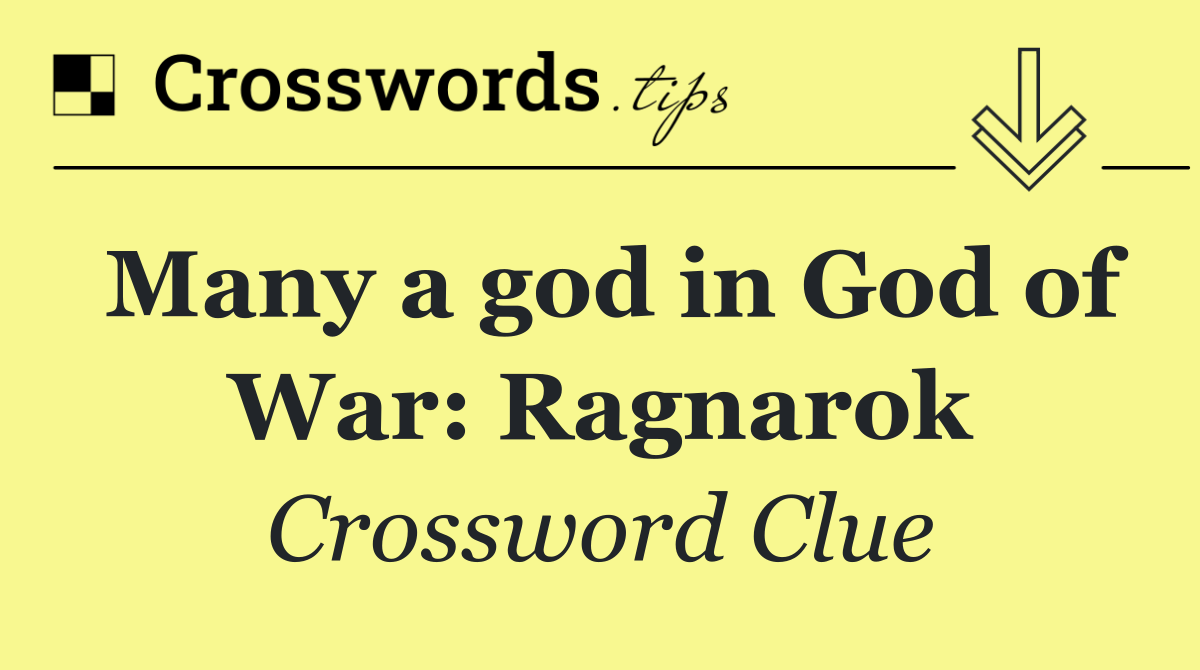 Many a god in God of War: Ragnarok