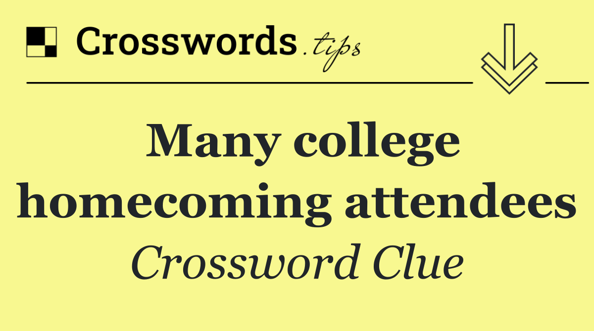Many college homecoming attendees