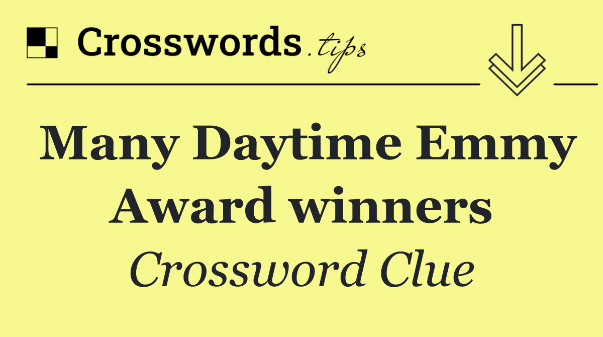 Many Daytime Emmy Award winners