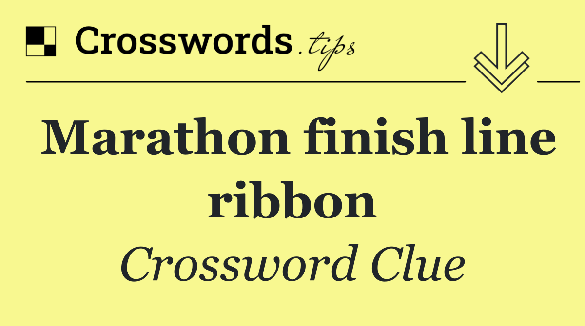 Marathon finish line ribbon