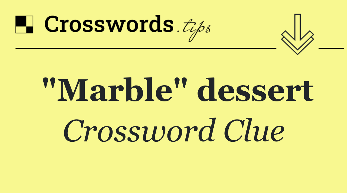"Marble" dessert
