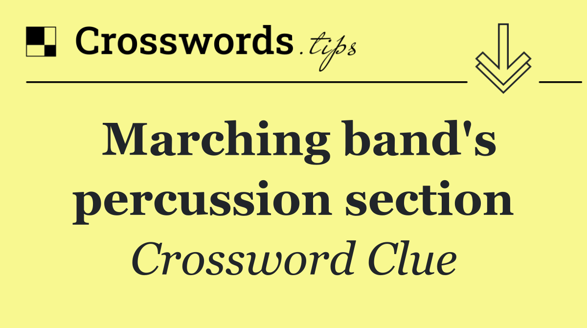 Marching band's percussion section