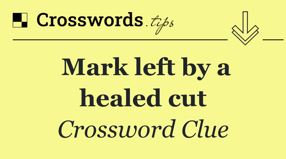 Mark left by a healed cut