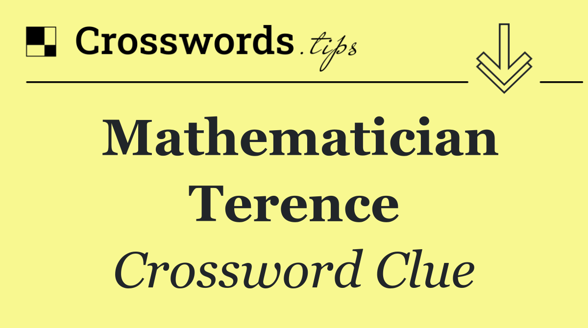 Mathematician Terence