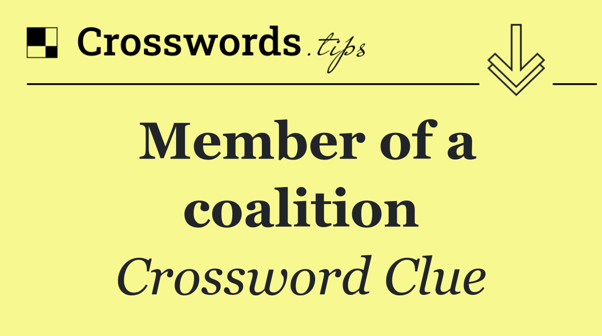 Member of a coalition