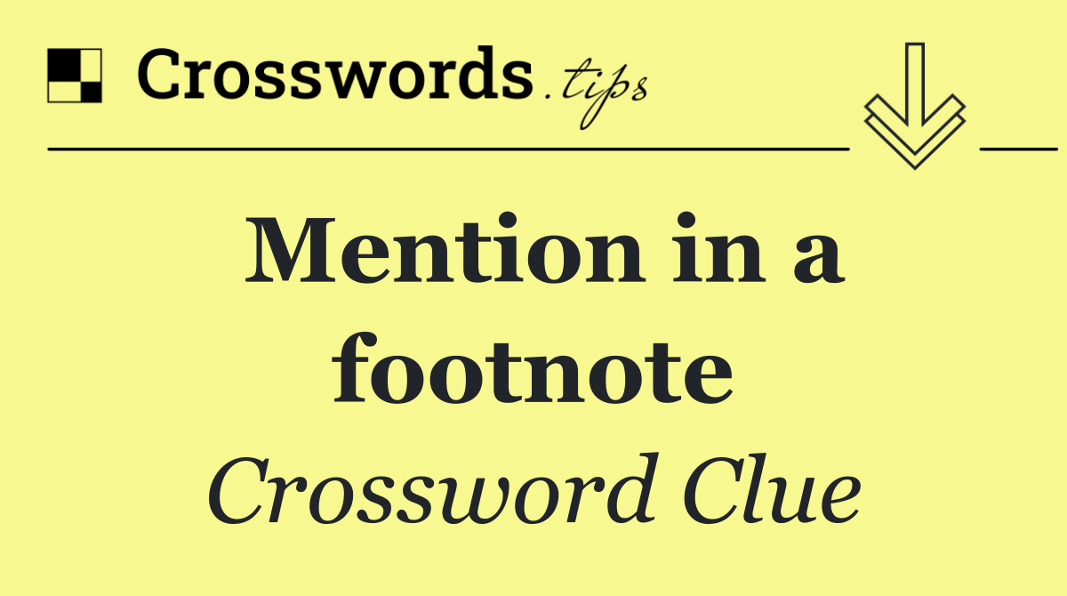 Mention in a footnote