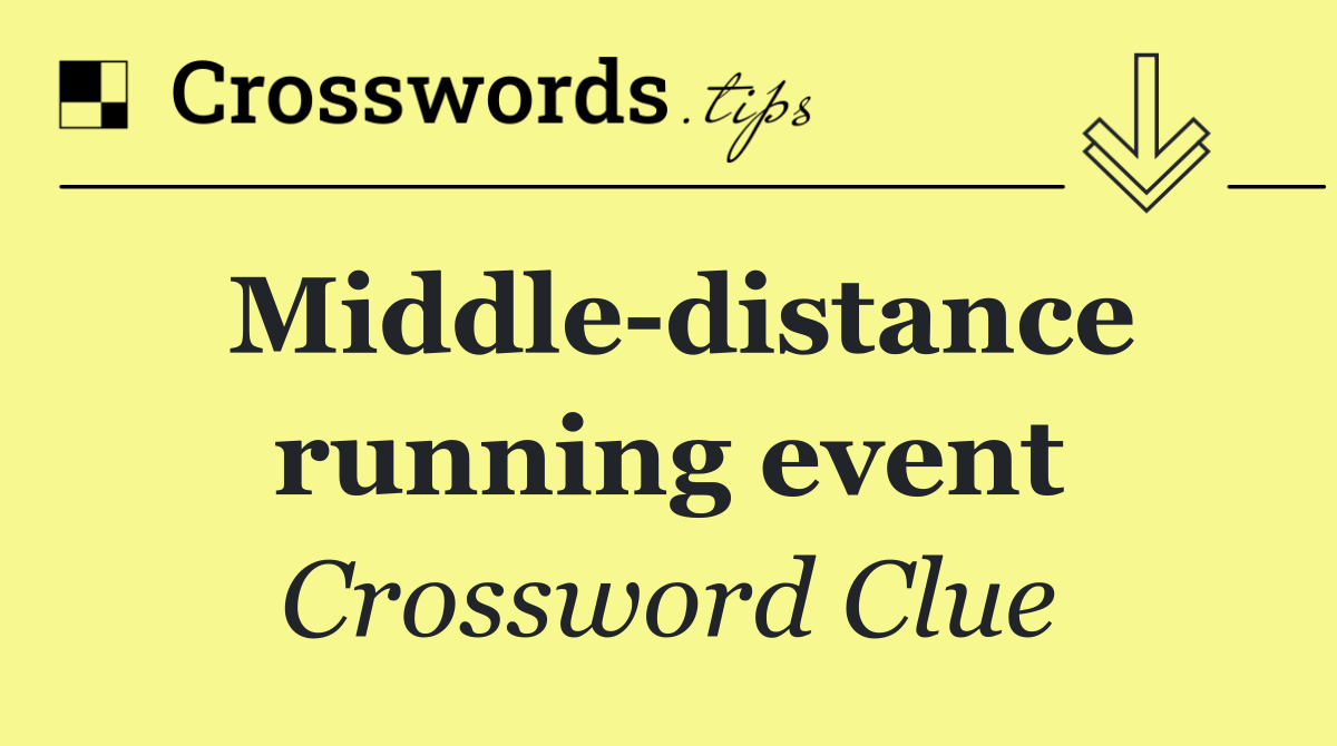 Middle distance running event