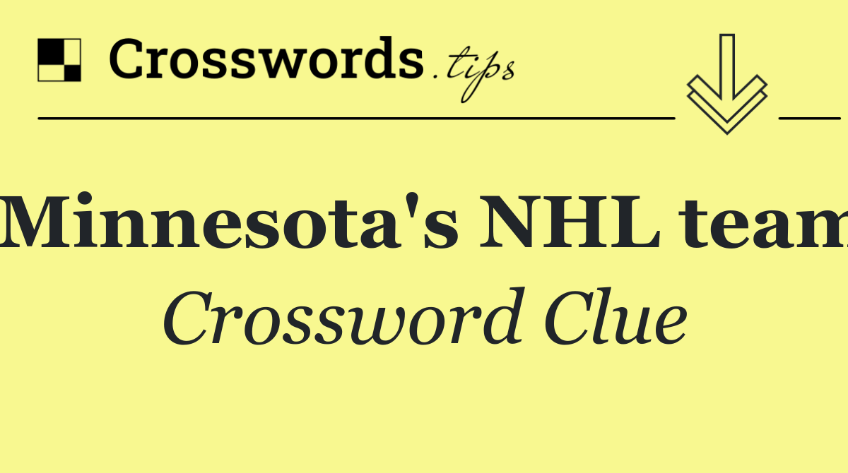 Minnesota's NHL team