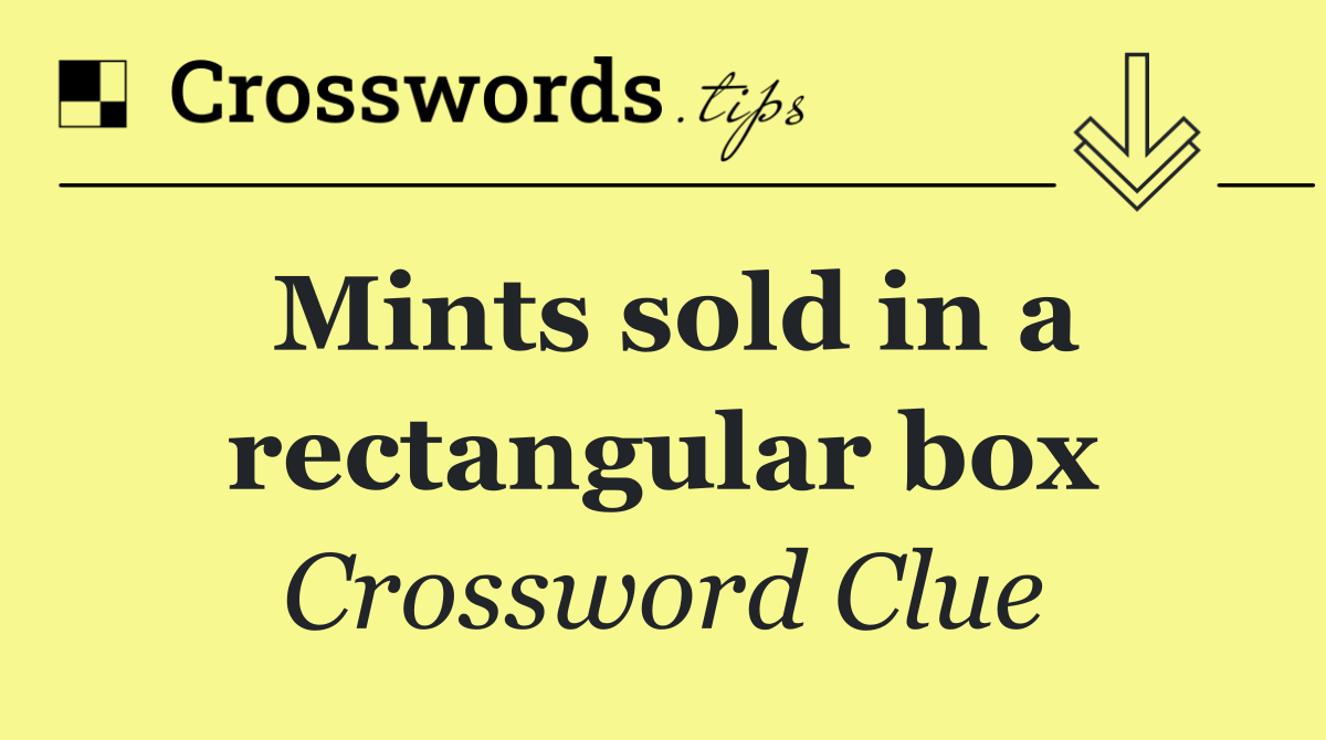 Mints sold in a rectangular box